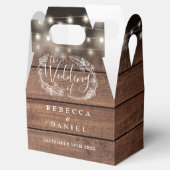 木素朴の弦ライトフローラ結婚の フェイバーボックス (オープン)