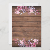 木素朴の弦ライトフローラ結婚の 招待状 (裏面)