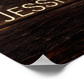 木素朴の弦ライトブルーフローラ結婚ズ ポスター (角)