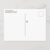 木素朴の弦ライトライ結婚ス インビテーションポストカード (裏面)