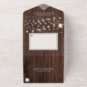 木素朴の弦ライトライ結婚ス オールインワン招待状 (外側)