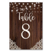 木素朴の弦ライトライ結婚ス テーブルナンバー (正面)