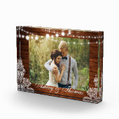 木素朴の弦ライトライ結婚ス フォトブロック (右)