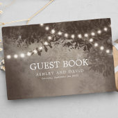 木素朴の文字列ライトブラウン結婚ズ ゲストブック