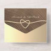 木素朴の書結婚道が一斉に始まる オールインワン招待状 (裏面)