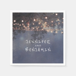 木素朴の枝と光結婚の スタンダードカクテルナプキン