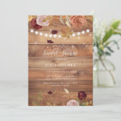 木素朴の植物性ブライダルシャワー招待 招待状 (スタンド正面)