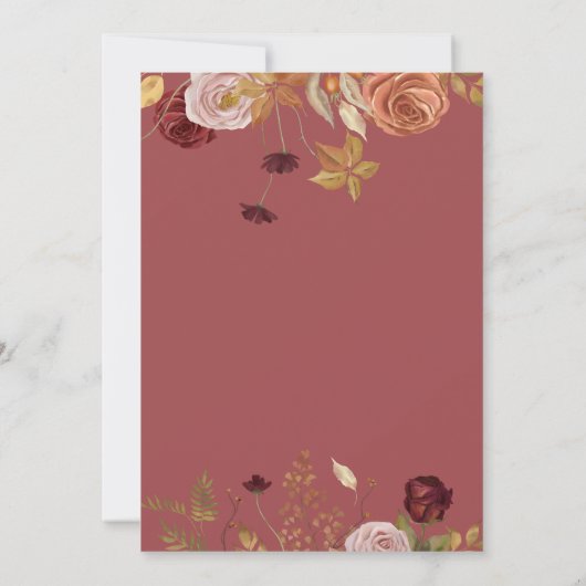 木素朴の植物性ブライダルシャワー招待 招待状