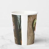 木素朴の樹皮ハート結婚写真 紙コップ (左)