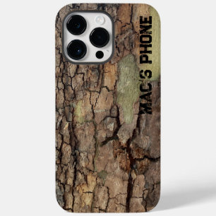 木素朴の樹皮、屋外の自然パターンのケース – マット Case-Mate iPhone 14 PRO MAXケース