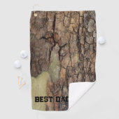 木素朴の樹皮、屋外の自然パターン ゴルフタオル (インサイチュ)