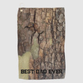 木素朴の樹皮、屋外の自然パターン ゴルフタオル (正面)