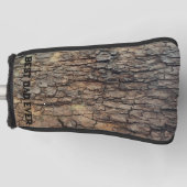 木素朴の樹皮、屋外の自然パターン ゴルフヘッドカバー (正面)