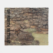 木素朴の樹皮、屋外の自然パターン フリースブランケット (正面(横))