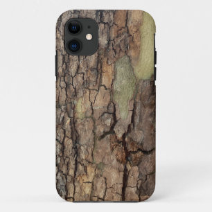 木素朴の樹皮、屋外の自然パターン iPhone 11 ケース