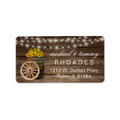 木素朴の樽とカントリーのひまわり ラベル (正面)