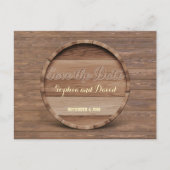 木素朴の樽結婚の日付を除く 案内ポストカード (正面)