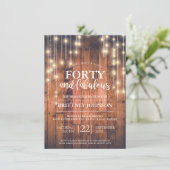 木素朴の灯 |フォーティ&ファブラス誕生日 招待状 (スタンド正面)