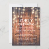 木素朴の灯 |フォーティ&ファブラス誕生日 招待状 (正面)