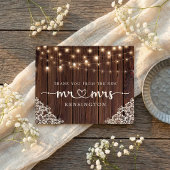 木素朴の照明レース新しいミセス・サンキュー・ポスト サンキューカード