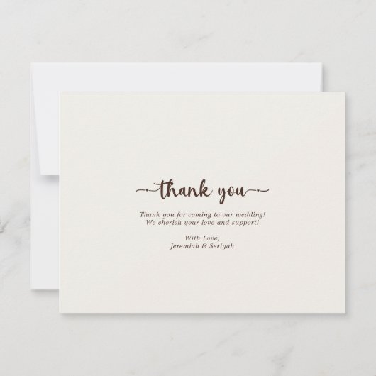 木素朴の照明レース新しいミセス・サンキュー・ポスト サンキューカード (裏面)