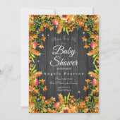 木素朴の秋の水の色フローラきらめく 招待状 (正面)