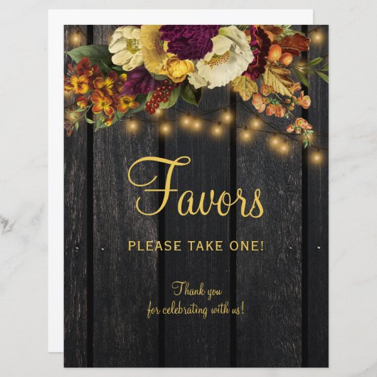 木素朴の秋の秋の結婚式は標識を好む (正面/裏面)