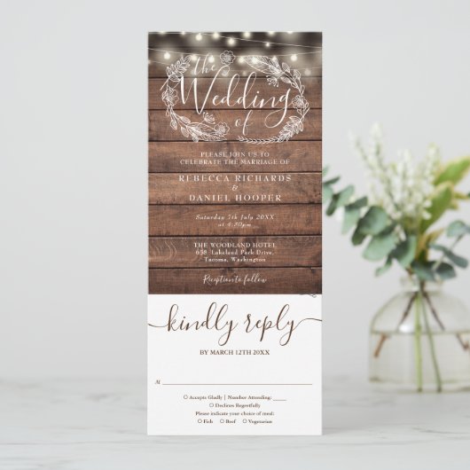 木素朴の糸が人の心を照ら結婚す 招待状 (スタンド正面)