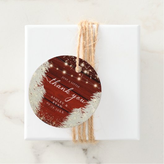 木素朴の糸が木々の結婚感謝 フェイバータグ (インサイチュ)