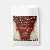 木素朴の糸が木々の結婚感謝 フェイバーバッグ (正面)