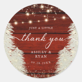 木素朴の糸が木々の結婚感謝 ラウンドシール