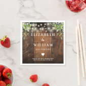 木素朴の糸が緑の光を結婚放つ スタンダードカクテルナプキン (インサイチュ)