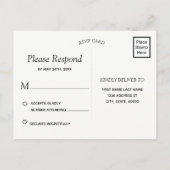 木素朴の糸のライトとレース | RSVPポストカード インビテーションポストカード (裏面)