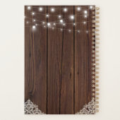 木素朴の糸ライトレースパーソナライズされた プランナー手帳 (裏面)