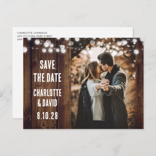 木素朴の糸ラ結婚イト 案内ポストカード (正面/裏面)