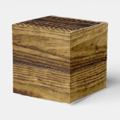 木素朴の素朴の上の白いレース結婚レース フェイバーボックス (裏面サイド)