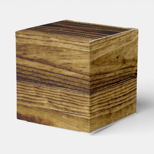 木素朴の素朴の上の白いレース結婚レース フェイバーボックス (裏面サイド)