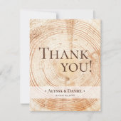 木素朴の結婚写真 サンキューカード (正面)