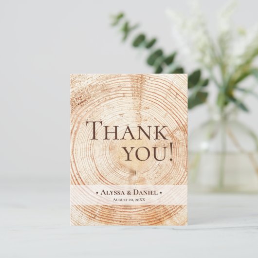 木素朴の結婚写真 サンキューカード (スタンド正面)