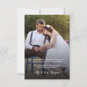 木素朴の結婚写真（小） サンキューカード (裏面)