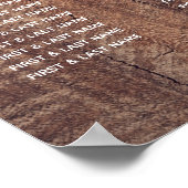 木素朴の結婚座席表 ポスター (角)