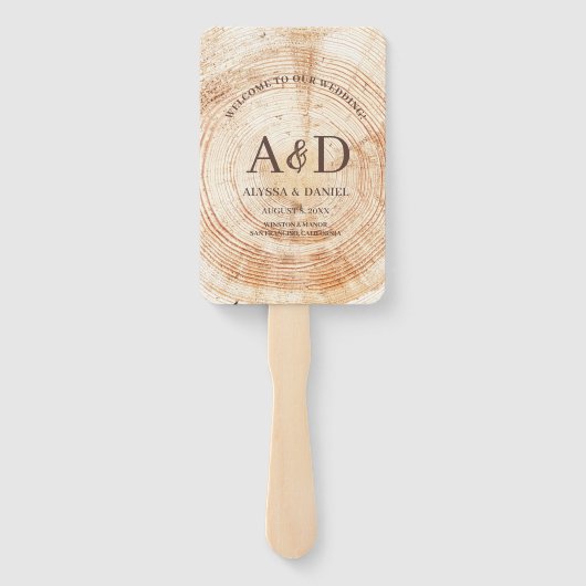 木素朴の結婚式の日の時間帯土産 ハンドファン (裏面)