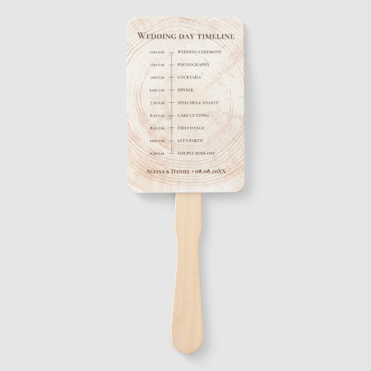 木素朴の結婚式の日の時間帯土産 ハンドファン (正面)