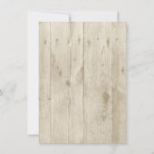 木素朴の結婚式の日付の発表を保存 招待状 (裏面)