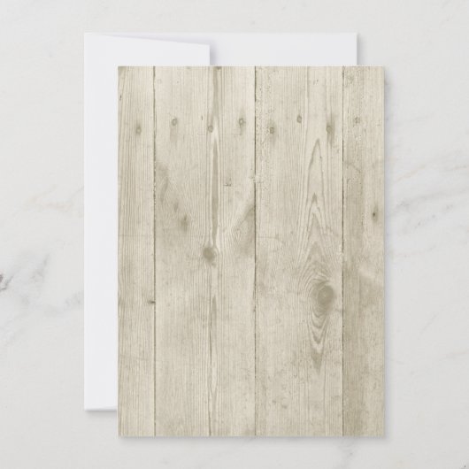 木素朴の結婚式の日付の発表を保存 招待状 (裏面)