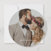 木素朴の結婚式の日付を保存カスタムする写真 招待状 (裏面)