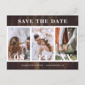 木素朴の結婚式はがきを保存 案内ポストカード (正面)