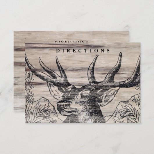 木素朴の結婚挿入カード エンクロージャーカード (正面/裏面)