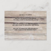 木素朴の結婚挿入カード エンクロージャーカード (裏面)