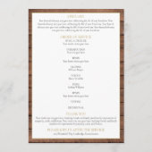 木素朴の緑の葬祭令 プログラム (裏面)